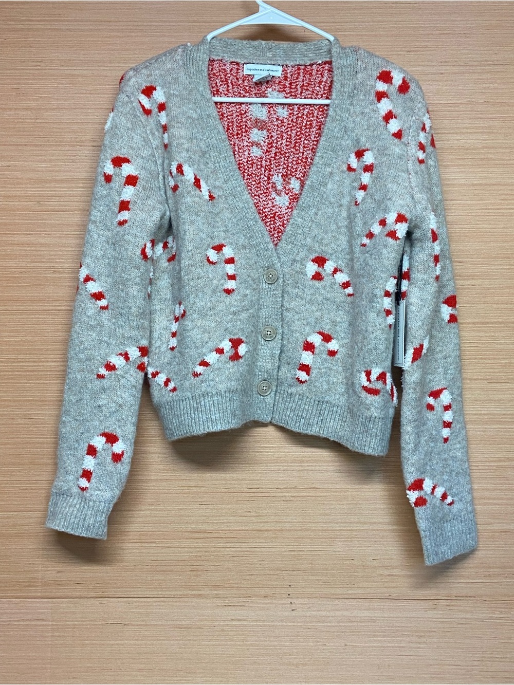 Christmas Sweater Cupcakes & Cashmere Button Up Long Sleeve Women's Size X-Small